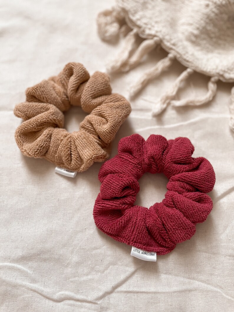 Soft plushy microfibre towel hair scrunchie image 1