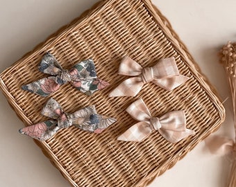 Pastel floral spring sailor hair bow