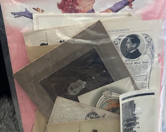 1/2 lb Bags of Vintage Paper Ephemera, Curated for Collage & Junk Journals (1800s-1980s)