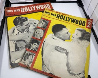 Vtg 1954/1955 This Was Hollywood Magazine Lot No 1&2 Sidney Skolsky Garbo Gable