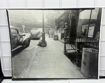 Vintage Photo: 1944 Park Row 3rd Ave EL Subway Chinatown Bowery NYC 8x10 Reprint