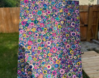 Handmade 3D Texture Dot Painting - Psychedelic Maximalist Wood Art