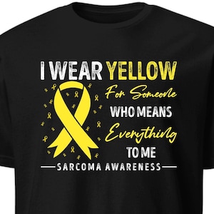 Sarcoma Awareness T-shirt: krijger cadeau geel lint