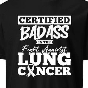 Lung Cancer warrior T-Shirt: Weiß Band Support Tee