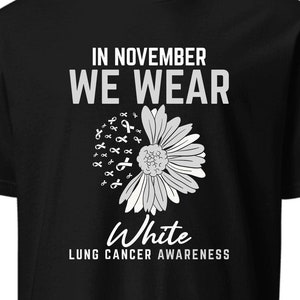 Lung Cancer Awareness T-Shirt: Weißes Band Support T-Shirt