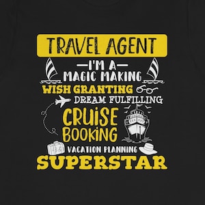 Funny Travel Agent T-Shirt: Cruise Booking Superstar