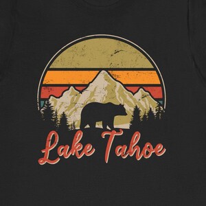 Lake Tahoe T-Shirt: Retro National Park Tee, Bear Design