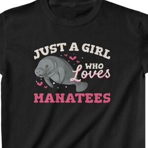 Manatee Shirt Kids / Cute Kids Manatee Shirt / Funny Manatee Youth Tee / Girls Manatee TShirt / Youth Ocean Gift / Manatee Birthday Present