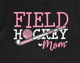 T-shirt de maman de hockey sur gazon, cadeau de sport pour les parents, t-shirt graphique de soutien d'équipe le jour du match