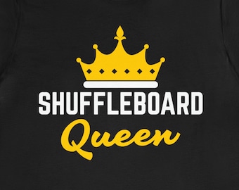 Shuffleboard Queen T-Shirt Shuffleboarder Spieler Geschenk Tischspiel Fan T-Shirt Bekleidung Grafikdesign