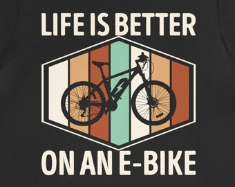 Ebike-shirt Elektrische fiets Fietsen Tee Rider Cadeau Batterij Pedaal Vermogen Fiets T-shirt Opa