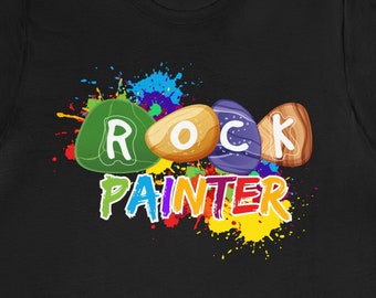 Niedliches Rock Malerei Shirt / Lustiges Gemälde Rocks Liebhaber Geschenk für Sie & Ihn / Rock Farbe T-Shirt / Rock Maler TShirt / Gemälde Rocks Geschenk