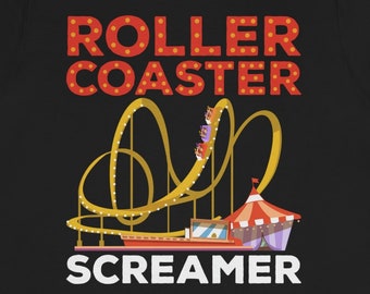Camiseta divertida de montaña rusa, regalo para fanáticos del parque de atracciones, camiseta gráfica, paseo emocionante, gritos, diversión