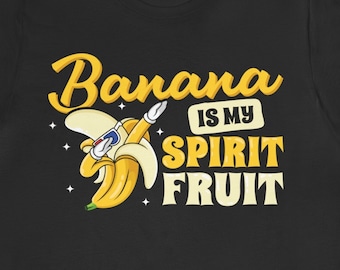 Chemise banane drôle, cadeau pour amateur de fruits, t-shirt graphique jaune, humour, collation, décoration de cuisine