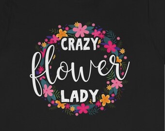 Camiseta "La Dama Florista Loca" - Diseño de Corona Floral