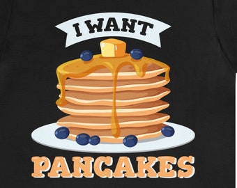 Lustiges Pfannkuchen Liebhaber T-Shirt: Frühstücks Brunch Tee
