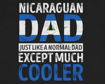 Papá de Nicaragua Camisa / Sudadera con capucha / Sudadera / Camiseta sin mangas / Regalo del Día del Padre para papá nicaragüense / Regalo de cumpleaños de Nicaragua / Camiseta con bandera