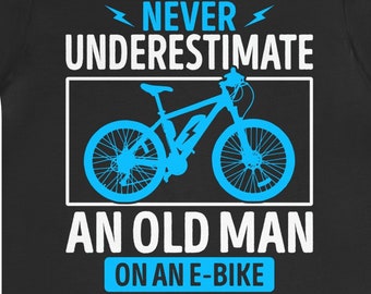 Ebike shirt elektrische fiets fietsen cadeau ruiter T-shirt fiets power motor tshirt opa pedaal