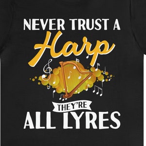 Chemise harpe drôle / Idée cadeau harpiste pour elle et lui / T-shirt fan de harpe mignon / T-shirt amateur de harpe / T-shirt joueur de harpe / cadeau de professeur de harpe