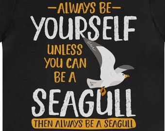 Funny Seagull Shirt Gift Bird Lover Tee Beach Tshirt Coastal Humor Seaside