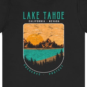 Lake Tahoe Retro Graphic T-Shirt: California Nevada Tee