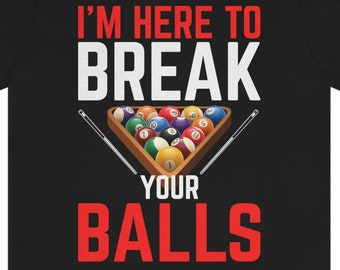 Grappig biljart-shirt: cadeau poolspeler