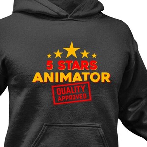 5 Stars Animator Hoodie - Funny Cartoonist Gift