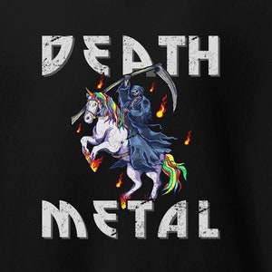Death Metal Sweatshirt / Funny Heavy Metal Music Hoodie / Metalheads Gothic Gift / Black Metal Fans Pullover / Thrash Metal Band Sweater