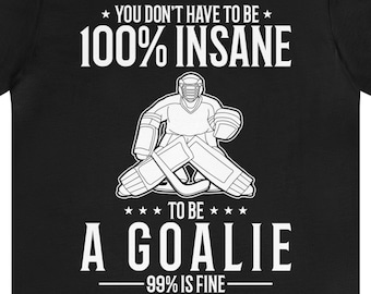 Camiseta engraçada para goleiro de hóquei, presente para jogador de hóquei no gelo, camiseta para jogador de equipe, orgulho do goleiro, defesa