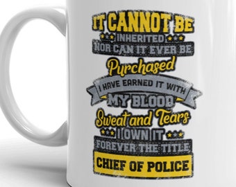 Police Chief Coffee Mug Chief Of Police Tea Mugs Cup Family Gift Ideas Police Chief Gifts Retired Chief Sgt Best Promotion New Future Chiefs