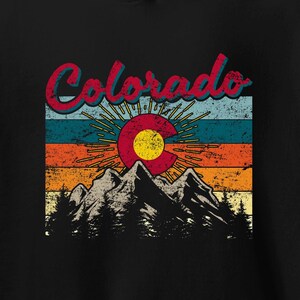 Vintage Colorado Hoodie: Rocky Mountains Retro State Sweater