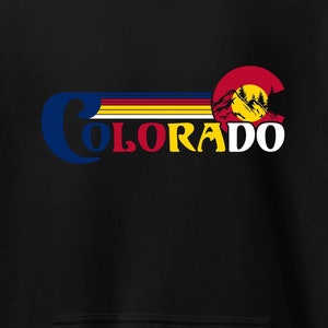 Vintage Colorado Hoodie: Rocky Mountains Pullover