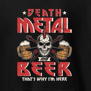 Death Metal Hoodie / Funny Heavy Metal Music Sweatshirt / Metalheads Gothic Gift / Black Metal Fans Pullover / Thrash Metal Band Sweater