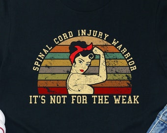 Spinal Cord Injury Awareness Shirt Gift Warrior Fighter Survivor Family Tee Tshirt Ribbon Support