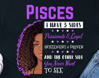 Pisces Zodiac Shirt: Passionate, Loyal, Intelligent Design