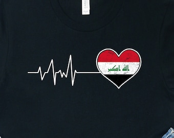 Iraq Flag Shirt Iraqi Pride Tee Heritage Gift Souvenir Tshirt Culture Nation Country Identity
