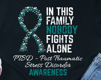 PTSD Awareness Shirt: Nobody Fights Alone, Unisex Tee