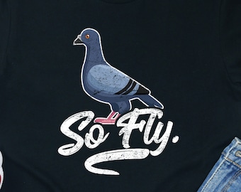 Funny Pigeon Shirt Gift Bird Lover Urban Wildlife Humor Graphic Tee TShirt Present Design