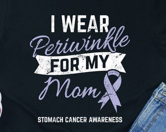 Maagkanker bewustzijn shirt cadeau krijger vechter overlevende familie T-shirt lint tshirt maagdenpalm ondersteuning