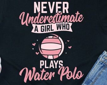Camiseta feminina de polo aquático: camiseta feminina de polo aquático