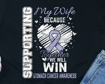 Maagkanker Awareness-shirt: Survivor Fighter-T-shirt, ondersteuningscadeau