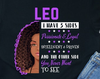 Leo Zodiac Shirt: Passionate, Loyal, Driven - Birthday Gift