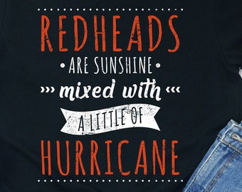 T-shirt Redhead Sunshine Hurricane met print - uniseks katoenmix