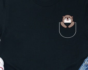 Pocket Otter Shirt / Hoodie / Sweatshirt / Tank Top / Otter Gifts / Otters Tshirt / Sea Otter / Birthday Otter / Otter Lover / Funny Otter