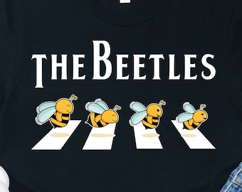 Grappig bijenteelt-T-shirt The Beetles: cadeau voor bijenhouder!