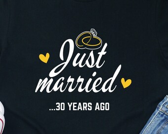 30th Anniversary Shirt Married Years Gift Couple Celebration Tee Love Tshirt Milestone Wedding Keepsake