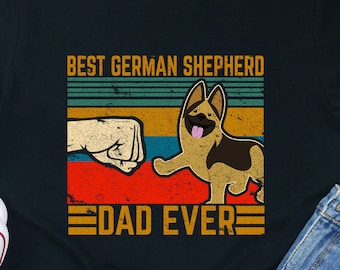 Beste Duitse herder vader ooit shirt cadeau idee cadeaus hondenliefhebber T-shirt eigenaar T-shirt grappige shirts hoodie GSD tshirt honden papa schattig sweatshirt