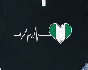 Nigeria Flag Shirt Nigerian Pride Cultural National Souvenir Tee Heritage Gift Tshirt Africa