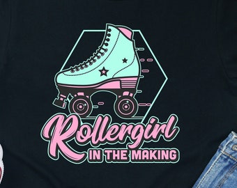 Rollergirlshirt: retro rolschaatsshirt
