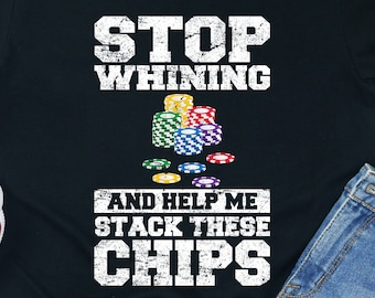 Camiseta con fichas de póker: divertida camiseta de Texas Hold'em